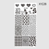 1pcs 12*6cm Rectangle Nail Stamping Template Negative Windmill Flowers Patterns DIY Nail Designs Manicure Stamp Plate JIXYZ01-32