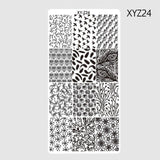 1pcs 12*6cm Rectangle Nail Stamping Template Negative Windmill Flowers Patterns DIY Nail Designs Manicure Stamp Plate JIXYZ01-32