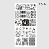 1pcs 12*6cm Rectangle Nail Stamping Template Negative Windmill Flowers Patterns DIY Nail Designs Manicure Stamp Plate JIXYZ01-32