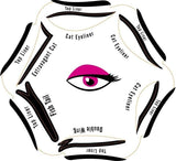 1pcs 6 In 1 Makeup Eyeliner Stencil Kit Model Cat Fish Tail Double Wing Stencils Template Makeup Card Professional Eye Cosmetics