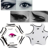 1pcs 6 In 1 Makeup Eyeliner Stencil Kit Model Cat Fish Tail Double Wing Stencils Template Makeup Card Professional Eye Cosmetics