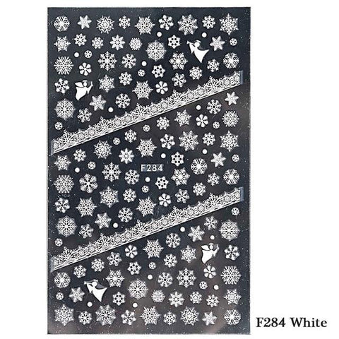 1pcs Christmas Nail Stickers Decals Snow Flakes Xmas Wraps Snowman Winter Nail Art Decorations Manicure Tools Sliders BEF281-284