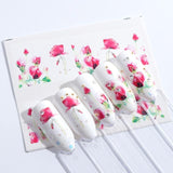 1pcs Daisy  Lavender Water Nail Sticker Flower Leaf Design Slider DIY Nail Art Decal Charms Foils Tips Decoration SABN871-876