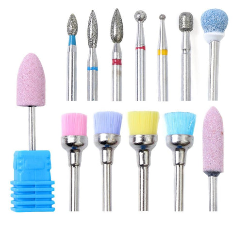 1pcs Diamond Nail Drill Bits Ceramic Milling Cutter Polish Rotary Burr Cuticle Clean Manicure Electric Accessories Tool JIGS/M/S