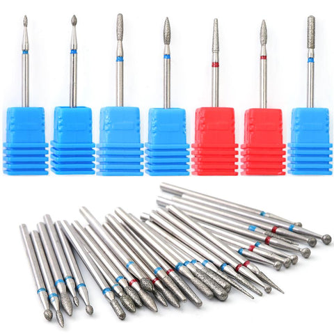 1pcs Diamond Rotate Nail Drill Bits Cuticle Cutter for Manicure Nail Files Electric Milling Burr Grinder Machine Tools BE01-29