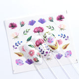 1pcs Flamingo Nail Stickers Water Decals Cute Animals Rabbit Owl Wraps Flora Watermark Adhesive Decoration Manicure BESTZ659-673