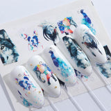 1pcs Flamingo Nail Stickers Water Decals Cute Animals Rabbit Owl Wraps Flora Watermark Adhesive Decoration Manicure BESTZ659-673