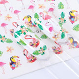 1pcs Flamingo Nail Stickers Water Decals Cute Animals Rabbit Owl Wraps Flora Watermark Adhesive Decoration Manicure BESTZ659-673