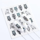 1pcs Flamingo Nail Stickers Water Decals Cute Animals Rabbit Owl Wraps Flora Watermark Adhesive Decoration Manicure BESTZ659-673