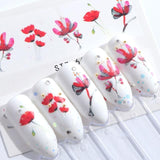 1pcs Flamingo Nail Stickers Water Decals Cute Animals Rabbit Owl Wraps Flora Watermark Adhesive Decoration Manicure BESTZ659-673