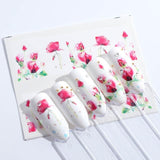 1pcs Flamingo Nail Stickers Water Decals Cute Animals Rabbit Owl Wraps Flora Watermark Adhesive Decoration Manicure BESTZ659-673