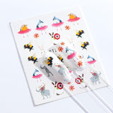 1pcs Flamingo Nail Stickers Water Decals Cute Animals Rabbit Owl Wraps Flora Watermark Adhesive Decoration Manicure BESTZ659-673