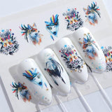 1pcs Flamingo Nail Stickers Water Decals Cute Animals Rabbit Owl Wraps Flora Watermark Adhesive Decoration Manicure BESTZ659-673