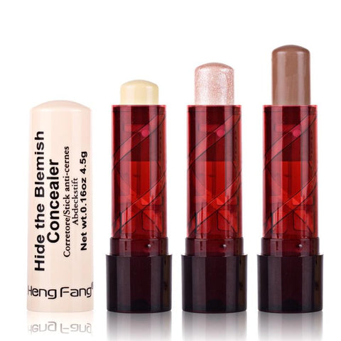 1pcs Maquiagem Base Make Up Foundation Hide Blemish Pores Face Highlighter Makeup Color Corrector Face Contour Concealer Stick