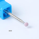 1pcs Mill Ceramic Diamond Nail Drill Bit Brushes Ball Stone Cuticle Cutter Manicure Machine Rotary Burr Pedicure Tools BEGS/M/S