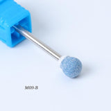 1pcs Mill Ceramic Diamond Nail Drill Bit Brushes Ball Stone Cuticle Cutter Manicure Machine Rotary Burr Pedicure Tools BEGS/M/S