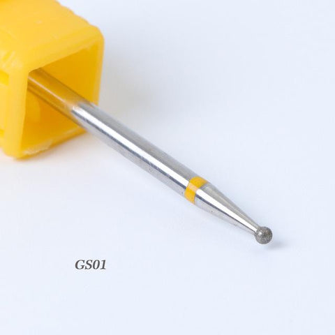 1pcs Mill Ceramic Diamond Nail Drill Bit Brushes Ball Stone Cuticle Cutter Manicure Machine Rotary Burr Pedicure Tools BEGS/M/S