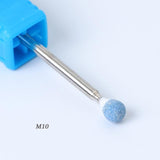 1pcs Mill Ceramic Diamond Nail Drill Bit Brushes Ball Stone Cuticle Cutter Manicure Machine Rotary Burr Pedicure Tools BEGS/M/S