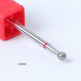 1pcs Mill Ceramic Diamond Nail Drill Bit Brushes Ball Stone Cuticle Cutter Manicure Machine Rotary Burr Pedicure Tools BEGS/M/S