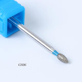 1pcs Mill Ceramic Diamond Nail Drill Bit Brushes Ball Stone Cuticle Cutter Manicure Machine Rotary Burr Pedicure Tools BEGS/M/S