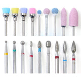 1pcs Mill Ceramic Diamond Nail Drill Bit Brushes Ball Stone Cuticle Cutter Manicure Machine Rotary Burr Pedicure Tools BEGS/M/S