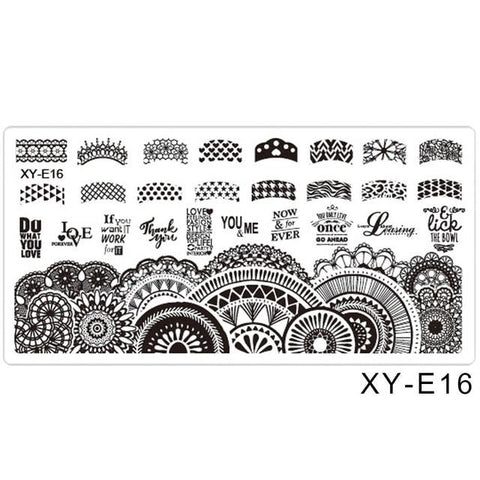 1pcs Nail Art Stamping Plates Set Cartoon Lace Flowers Christmas Design Polish Stamp New Arrival Templates Manicure SAXYE01-16