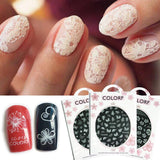 1pcs Nail Art Stickers White Flowers Lace 3D Wraps Decal Self Adhesive Charm Butterfly Manicure Slider Decor Tips JICC001-027