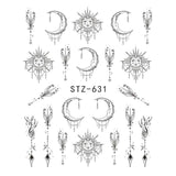 1pcs Nail Art Water Transfer Sticker Hollow Tattoo Decals Geometry Flamingo Dog Slider Adhesive Decoration Manicure BESTZ651-654