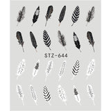 1pcs Nail Art Water Transfer Sticker Hollow Tattoo Decals Geometry Flamingo Dog Slider Adhesive Decoration Manicure BESTZ651-654