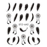 1pcs Nail Art Water Transfer Sticker Hollow Tattoo Decals Geometry Flamingo Dog Slider Adhesive Decoration Manicure BESTZ651-654