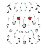 1pcs Nail Art Water Transfer Sticker Hollow Tattoo Decals Geometry Flamingo Dog Slider Adhesive Decoration Manicure BESTZ651-654