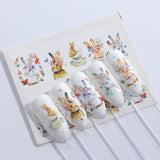 1pcs Nail Stickers Water Transfer Sticker Cartoon Flamingo Cute Animal Designs Nail Art Slider Manicure Decoration TRSTZ659-673