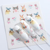 1pcs Nail Stickers Water Transfer Sticker Cartoon Flamingo Cute Animal Designs Nail Art Slider Manicure Decoration TRSTZ659-673