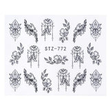 1pcs Nail Stickers Water Transfer Sticker Cartoon Flamingo Cute Animal Designs Nail Art Slider Manicure Decoration TRSTZ659-673