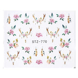 1pcs Nail Stickers Water Transfer Sticker Cartoon Flamingo Cute Animal Designs Nail Art Slider Manicure Decoration TRSTZ659-673