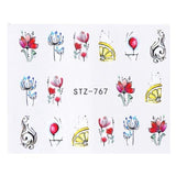 1pcs Nail Stickers Water Transfer Sticker Cartoon Flamingo Cute Animal Designs Nail Art Slider Manicure Decoration TRSTZ659-673