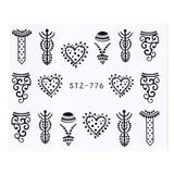 1pcs Nail Stickers Water Transfer Sticker Cartoon Flamingo Cute Animal Designs Nail Art Slider Manicure Decoration TRSTZ659-673
