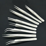 1pcs New Stainless Steel Industrial Anti-static Tweezers watchmaker Repair Tools Excellent Quality