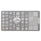 1pcs Rectangle Nail Stamping Plate Flower Cat Catcher Geometry Design for Manicure Stencils Nail Art Steel Template CHSTZCC01-14