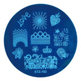 1pcs Round Nail Stamping Template Plates Dream Catcher Flowers Lace Image Polish Transfer DIY Tools For Nail Art JISTZ101-130