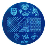 1pcs Round Nail Stamping Template Plates Dream Catcher Flowers Lace Image Polish Transfer DIY Tools For Nail Art JISTZ101-130