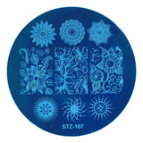 1pcs Round Nail Stamping Template Plates Dream Catcher Flowers Lace Image Polish Transfer DIY Tools For Nail Art JISTZ101-130