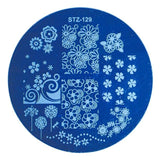 1pcs Round Nail Stamping Template Plates Dream Catcher Flowers Lace Image Polish Transfer DIY Tools For Nail Art JISTZ101-130