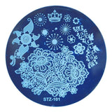 1pcs Round Nail Stamping Template Plates Dream Catcher Flowers Lace Image Polish Transfer DIY Tools For Nail Art JISTZ101-130