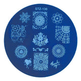 1pcs Round Nail Stamping Template Plates Dream Catcher Flowers Lace Image Polish Transfer DIY Tools For Nail Art JISTZ101-130