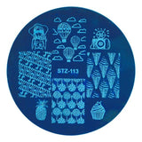 1pcs Round Nail Stamping Template Plates Dream Catcher Flowers Lace Image Polish Transfer DIY Tools For Nail Art JISTZ101-130