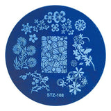 1pcs Round Nail Stamping Template Plates Dream Catcher Flowers Lace Image Polish Transfer DIY Tools For Nail Art JISTZ101-130