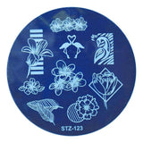 1pcs Round Nail Stamping Template Plates Dream Catcher Flowers Lace Image Polish Transfer DIY Tools For Nail Art JISTZ101-130