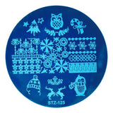 1pcs Round Nail Stamping Template Plates Dream Catcher Flowers Lace Image Polish Transfer DIY Tools For Nail Art JISTZ101-130