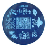 1pcs Round Nail Stamping Template Plates Dream Catcher Flowers Lace Image Polish Transfer DIY Tools For Nail Art JISTZ101-130